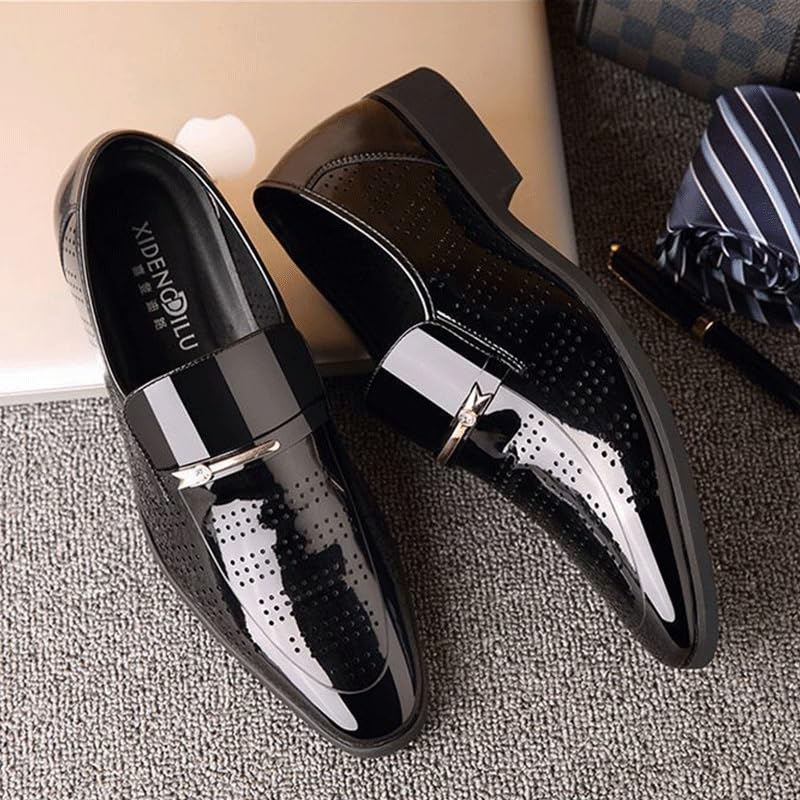 Men's Cutout Mesh Handmade Casual Loafers Lightweight Slip On Moccasins Summer Breathable Driving Shoes for Driving Walking Wedding Outdoor Indoor Daily Soft Sole Casual Shoe3