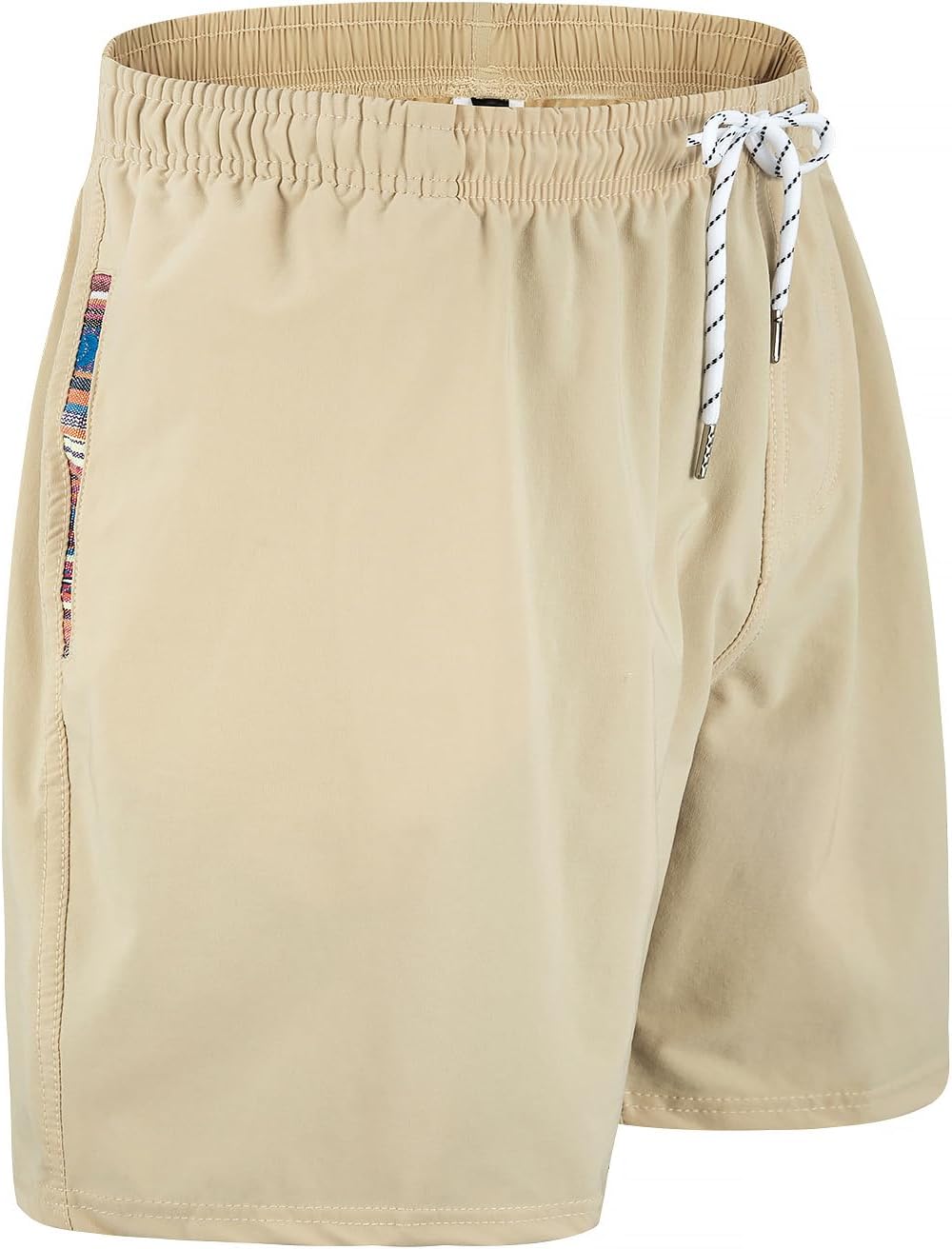 Loopory Mens Casual Shorts-Drawstring Summer Beach Stretch Twill Golf Shorts-Anti-Wrinkle Fabric-5"&7" - Image 3