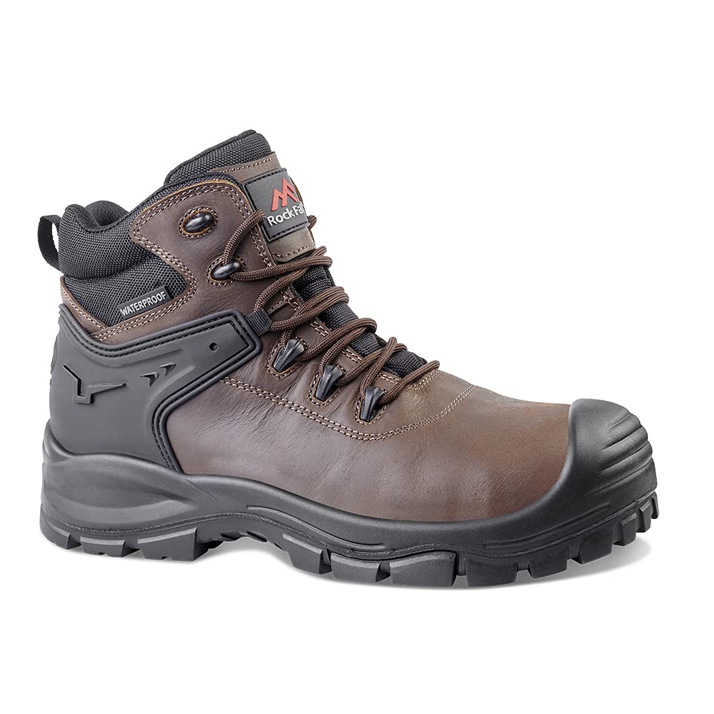 Rock Fall Mens Herd Waterproof Safety Boot, Brown, 11 UK