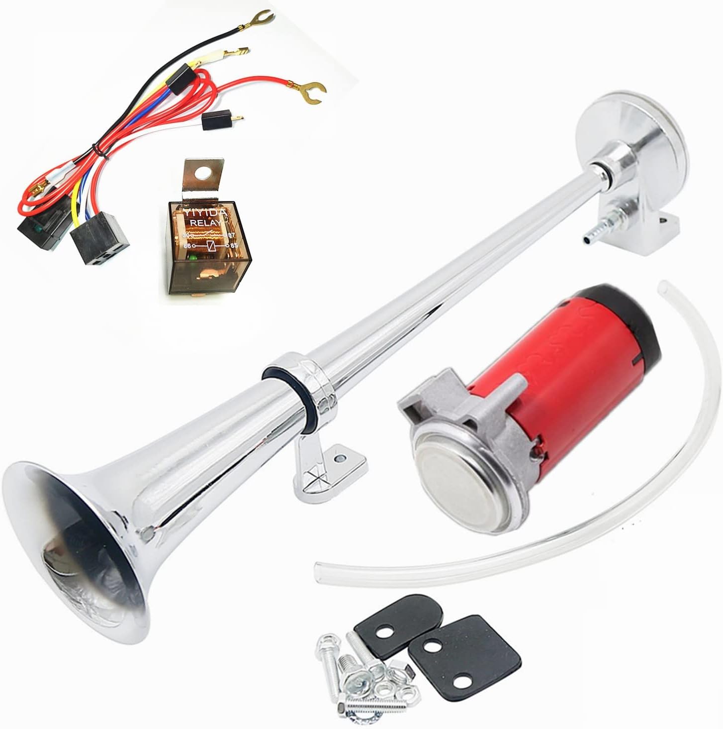 Amazon.fr klaxon pour voiture 150db air horn chrome zinc 5 trompette musical de voiture cornes