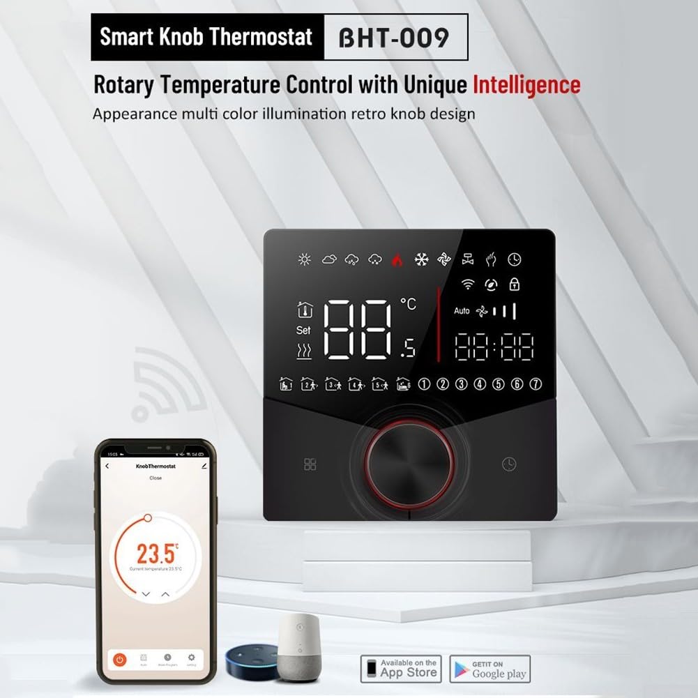 Smart WiFi-Thermostat – Programmierbar Für Heizung & Kühlung, Touchscreen, App & Sprachsteuerung, Kompatibel Mit Tuya/Smart Life