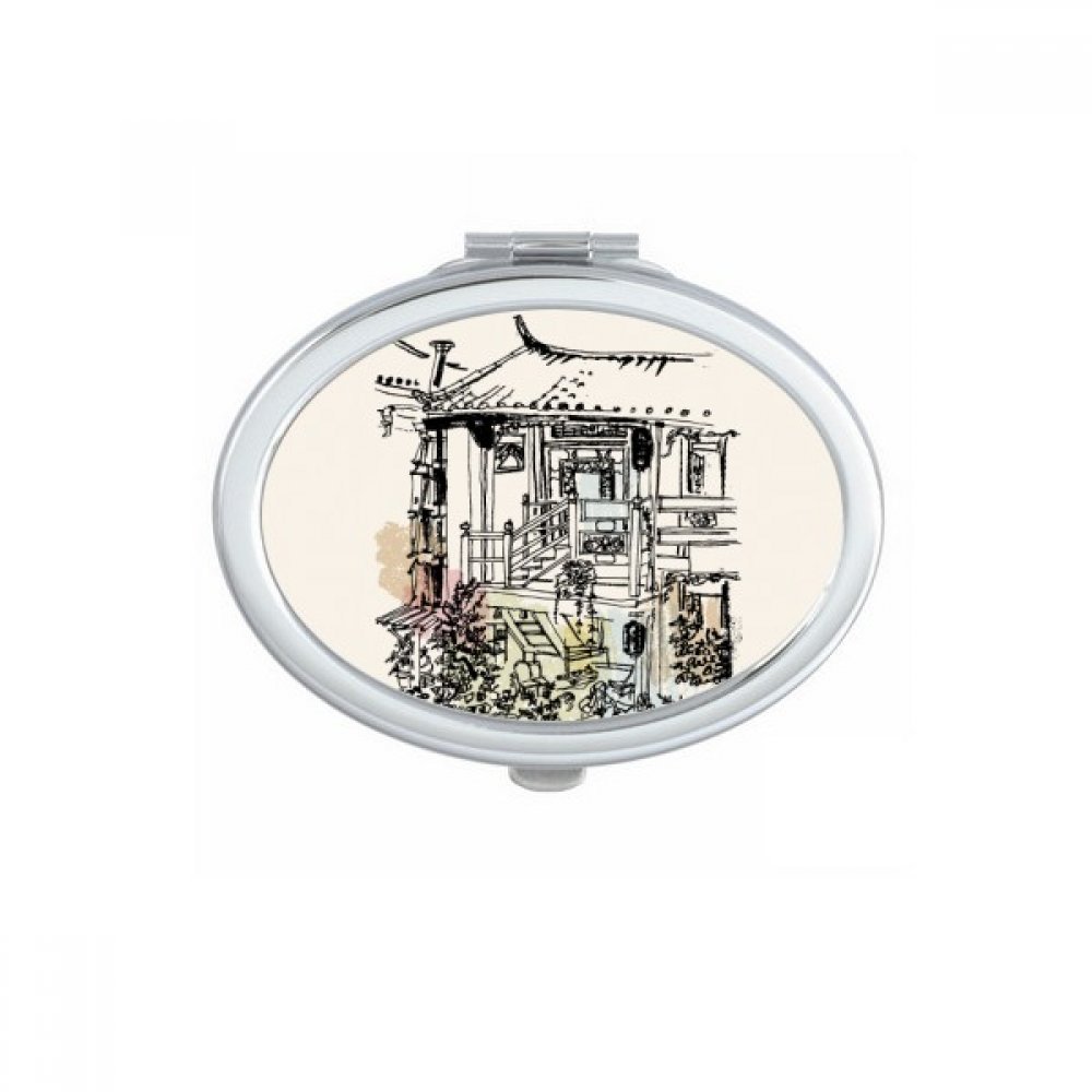 Miroir de poche mignon cadeau original pour amateurs de voyage