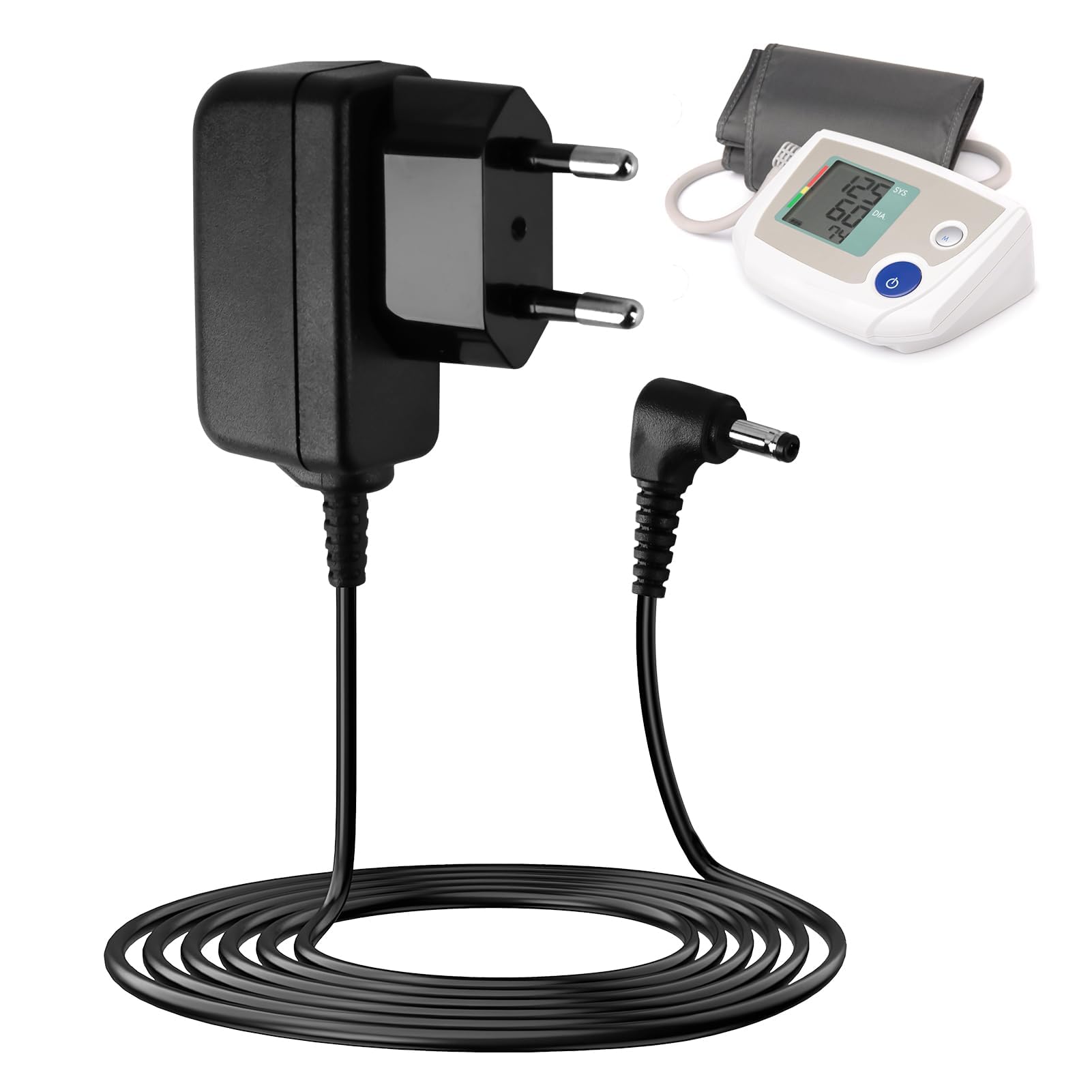 6V Cargador Tensiómetro para Omron HHP-CM01, Adaptador de Corriente Universal para Omron M7 M500 M700 M3 M5 M6 M2 Basic/Intelli IT X2 X4 X7 Smart, X2 Basic, X3 Comfort, HEM-7361T-EBK, 1.4M