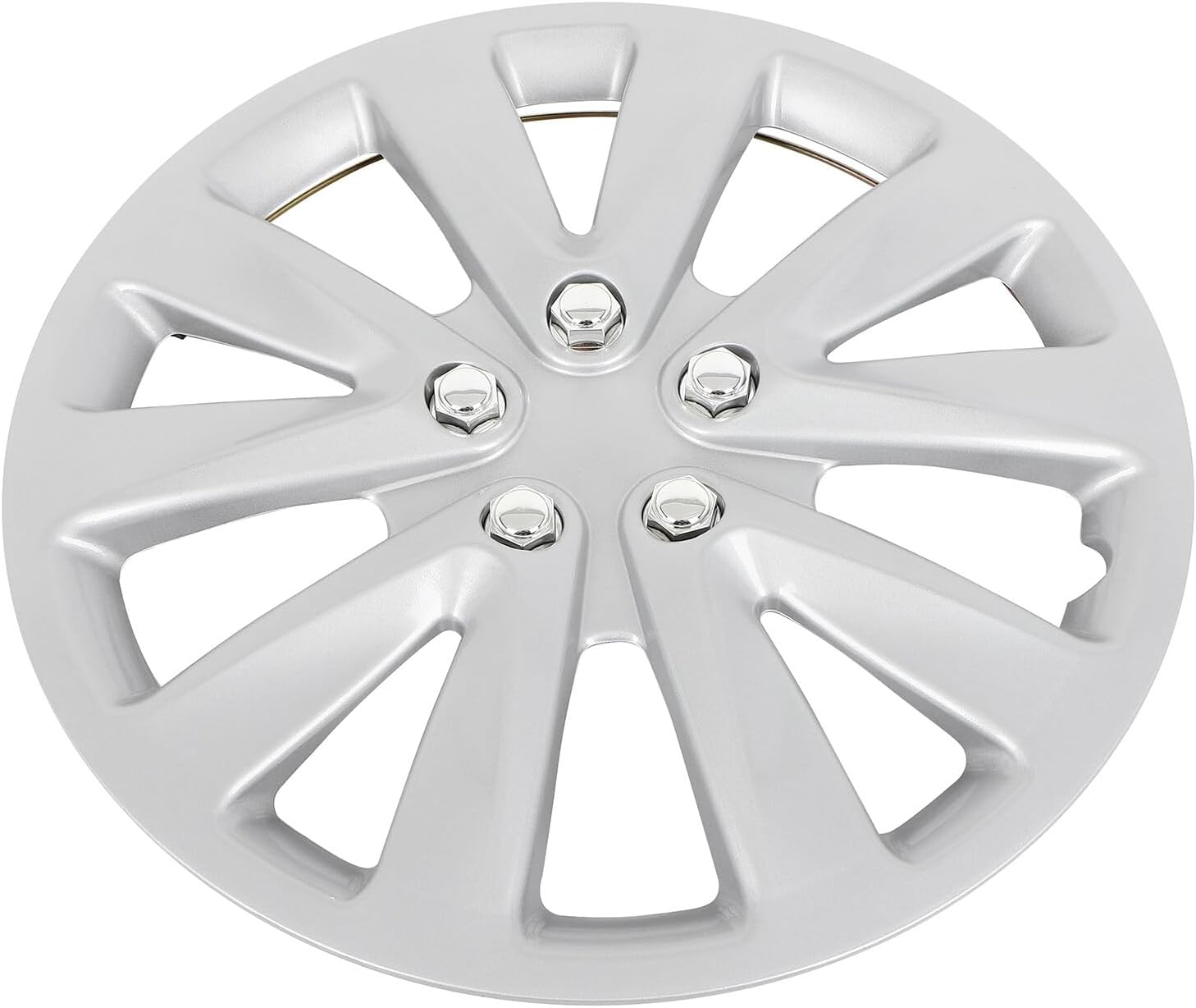 ECCPP 4PCS 15 Inch Full Lug Skin Durable-Modern & Stylish Hubcap Wheel Cover OEM Replacement Auto Tire Replacement Exterior Cap-Snap On Hubcap