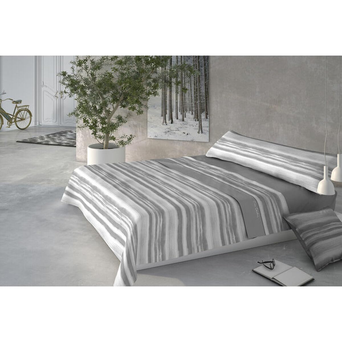 Pierre Cardin Juego de Sábanas CORALINA MEDITERRANEO Gris Cama de 150
