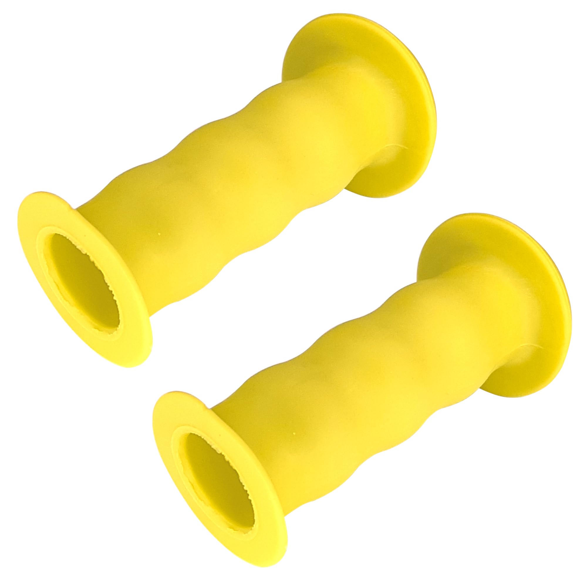 cyclingcolors Fahrradgriffe kinderfahrrad lenkergriffe mit sicherheits 22mm länge 85mm Griffe Gummi Grips griffgummi Dreirad Roller Paar, Gelb Sport & Freizeit