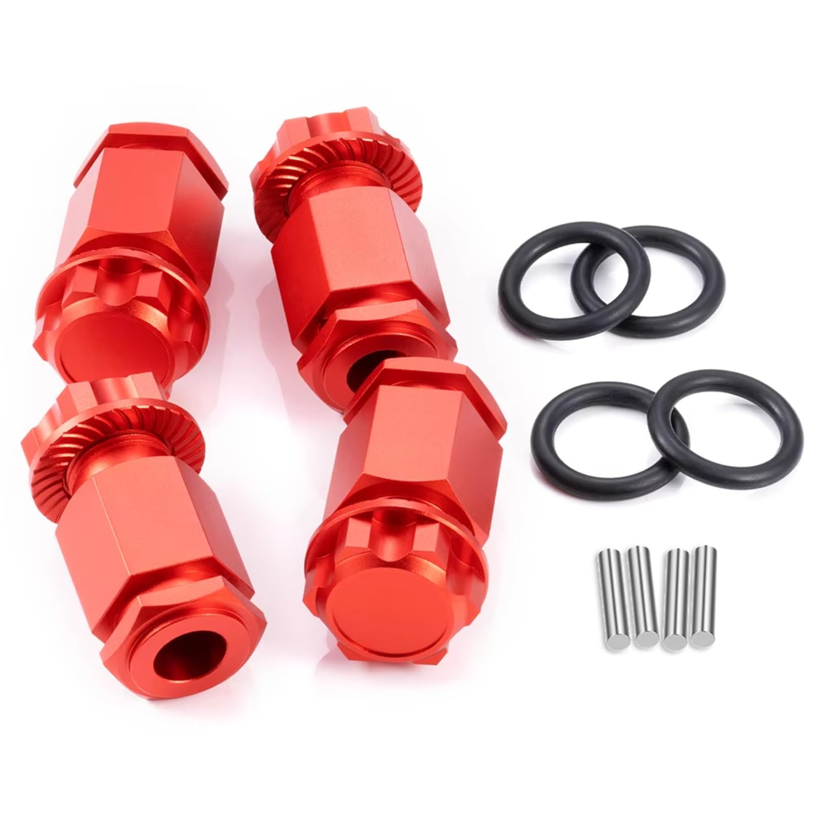 RC Coches Repuestos Para Losi Para DBXL 2.0 4WD Gas Para Buggy RTR 1/5 Rueda De Aleación De Aluminio Hexagonales Extendidos Piezas De Actualización De Camión RC(Red)