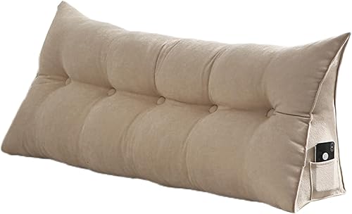 NENIUX Almohada de cojín triangular extra de lectura, almohada de cabecera con cuña para respaldo, soporte de espalda, almohada de respaldo para