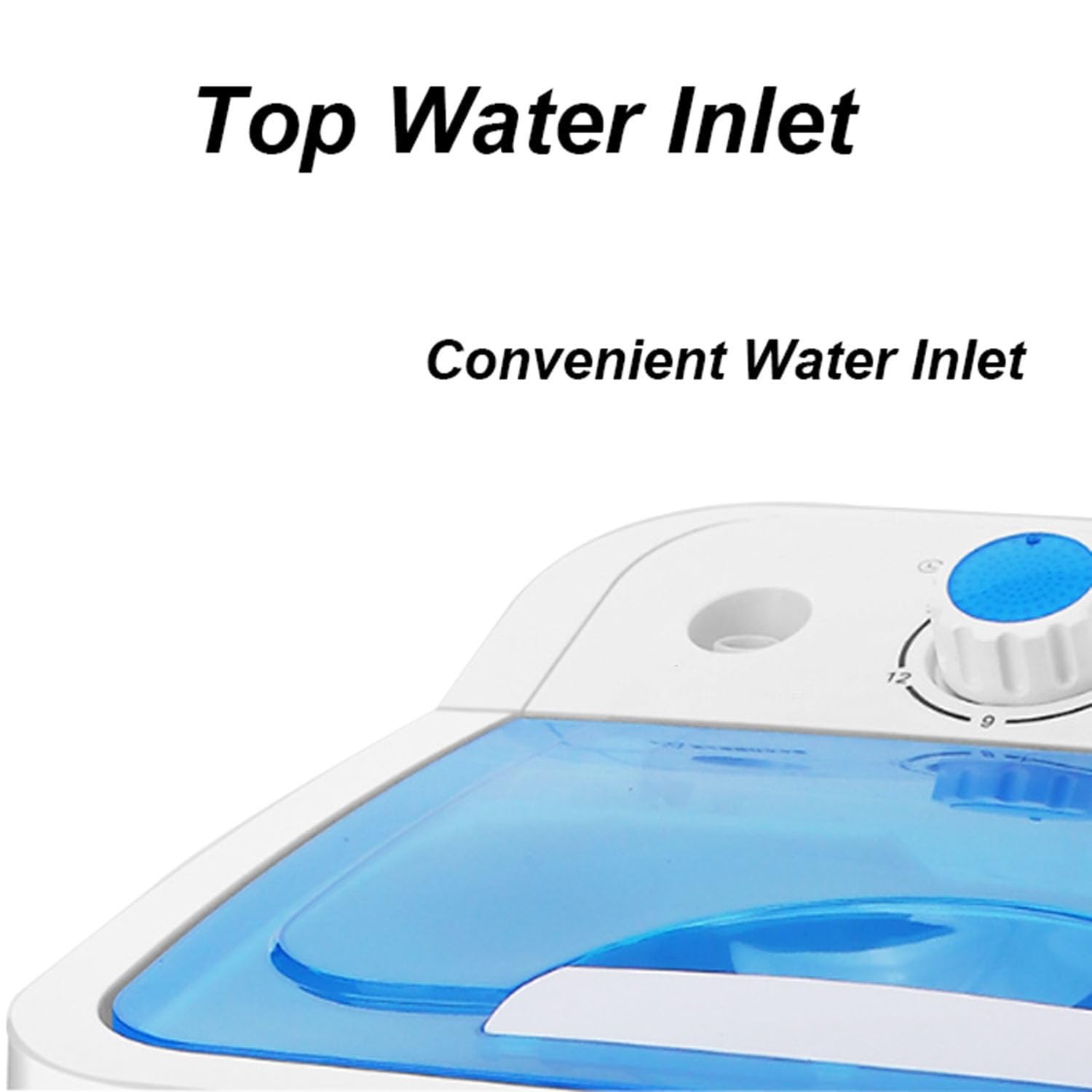 Mini Lavatrice Portatile Washing Machine, Lavatrice a Vasca Singola, Piccola Lavatrice per Biancheria Intima, Calze, Lavanderia 65x41x38 cm(Bianca)