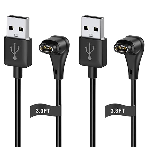 Paquete de 2 cables de carga para Garmin Fenix 7|7S|7X|6S|6S|6X|5|5S, Forerunner 245|945, Approach S62|S10, Vívoactive 4|4S|3, Instinct, Venu 2|2S,