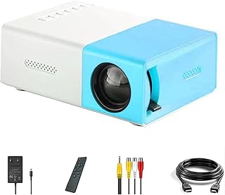 Donubiiu Portaflixx Projector - Portaflixx Pocket Projector 2.0,Portable Home Theater Mini Pocket Projector Yg300,1920 * 1080p Hd Supported For Ios/Android/Laptop (Blue)