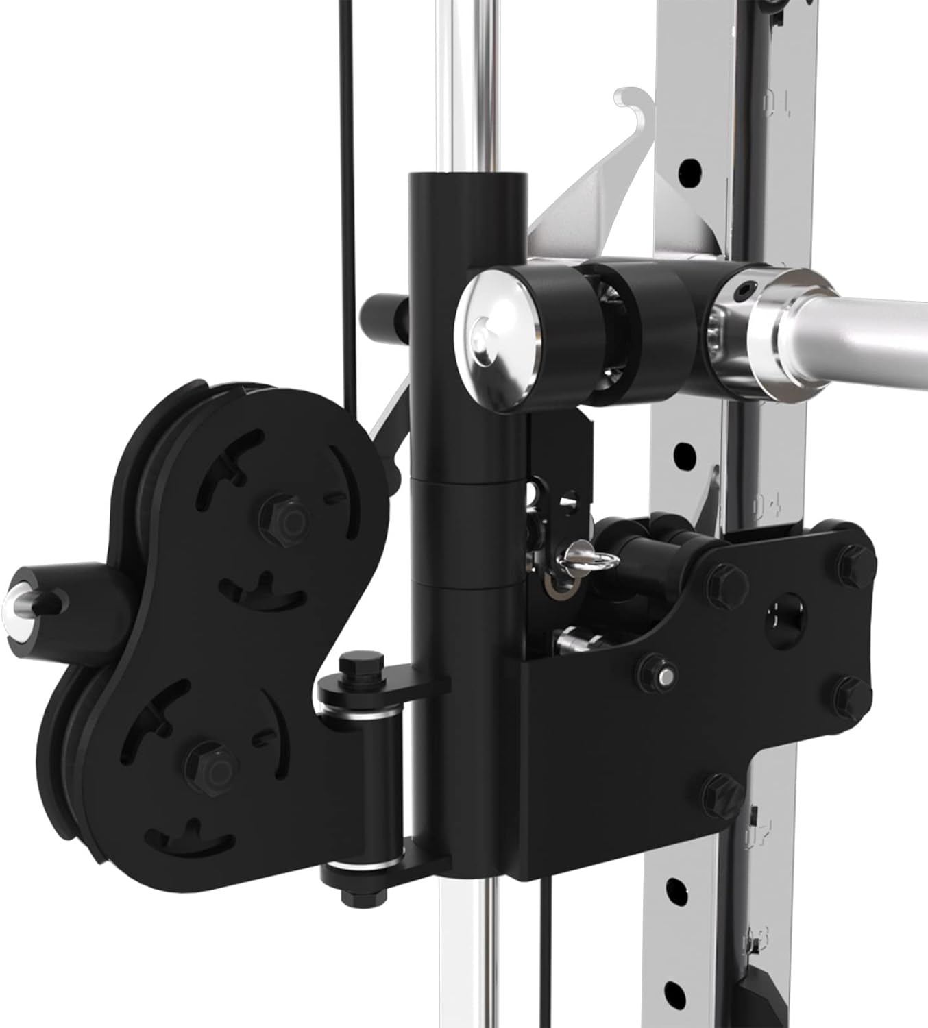 Altas Strength Folding Home Gym Smith Machine with Pulley System Gym Squat Rack Weight Bar Upper Body Strength Training Leg Developer Commercial Fitness Equipment Included Accessories 3101