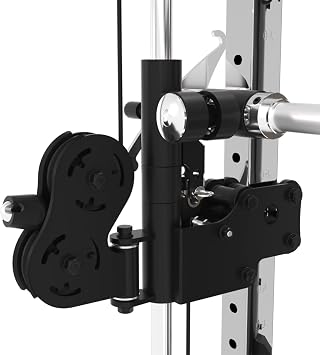 Altas Strength Folding Home Gym Smith Machine with Pulley System Gym Squat Rack Weight Bar Upper Body Strength Training Leg Developer Commercial Fitness Equipment Included Accessories 3101