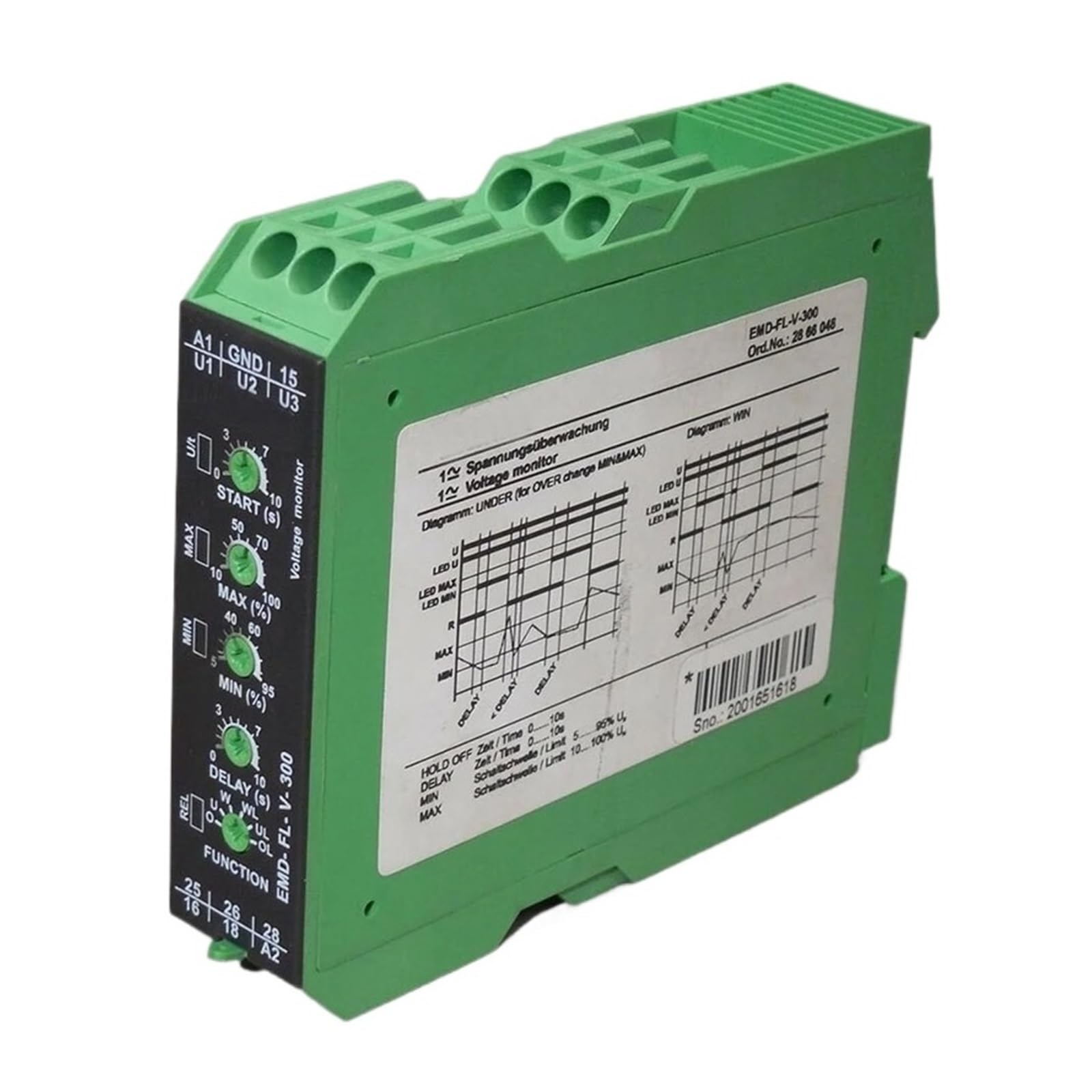 ZVQYSGIW EMD-FL-V-300 Voltage Monitor 2866048 Monitoring Relay
