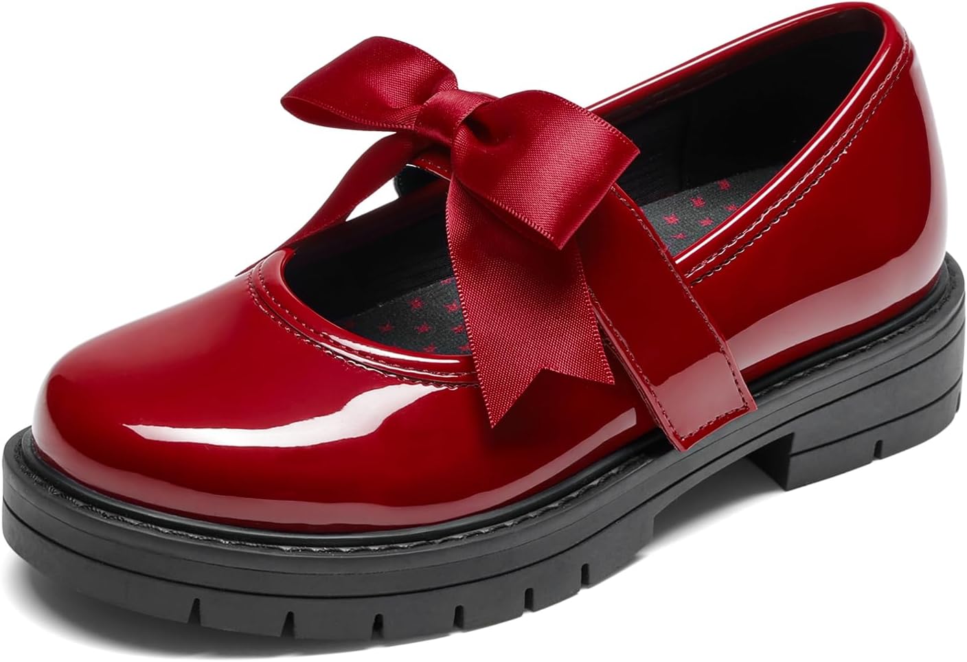 DREAM PAIRS Girls School Shoes Uniform Mary Jane Dress Platform Chunky Oxford Pumps with Bow for Toddler Little Big Kid