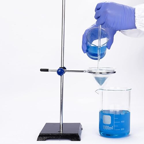 Miniatura 5 de Labasics Juego de soporte de laboratorio y abrazadera, soporte de laboratorio con varilla (longitud 22.4 pulgadas), abrazadera de bureta de 4