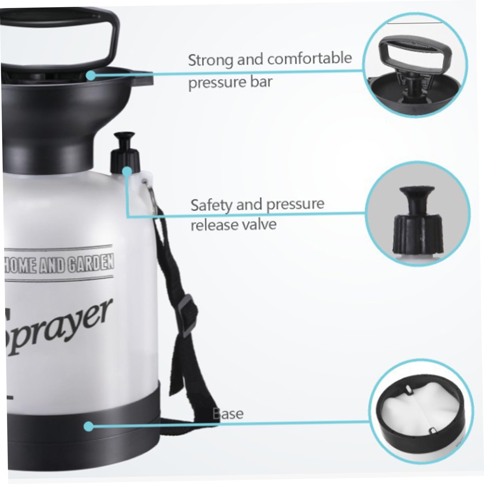 Douche de camping | Douche portable, camping portable, douches blanches 10 l avec pistolet pulvérisateur 10 fonctions et tuyau de 9, 84 pieds, idéale pour la randonnée en plein air, le lavage