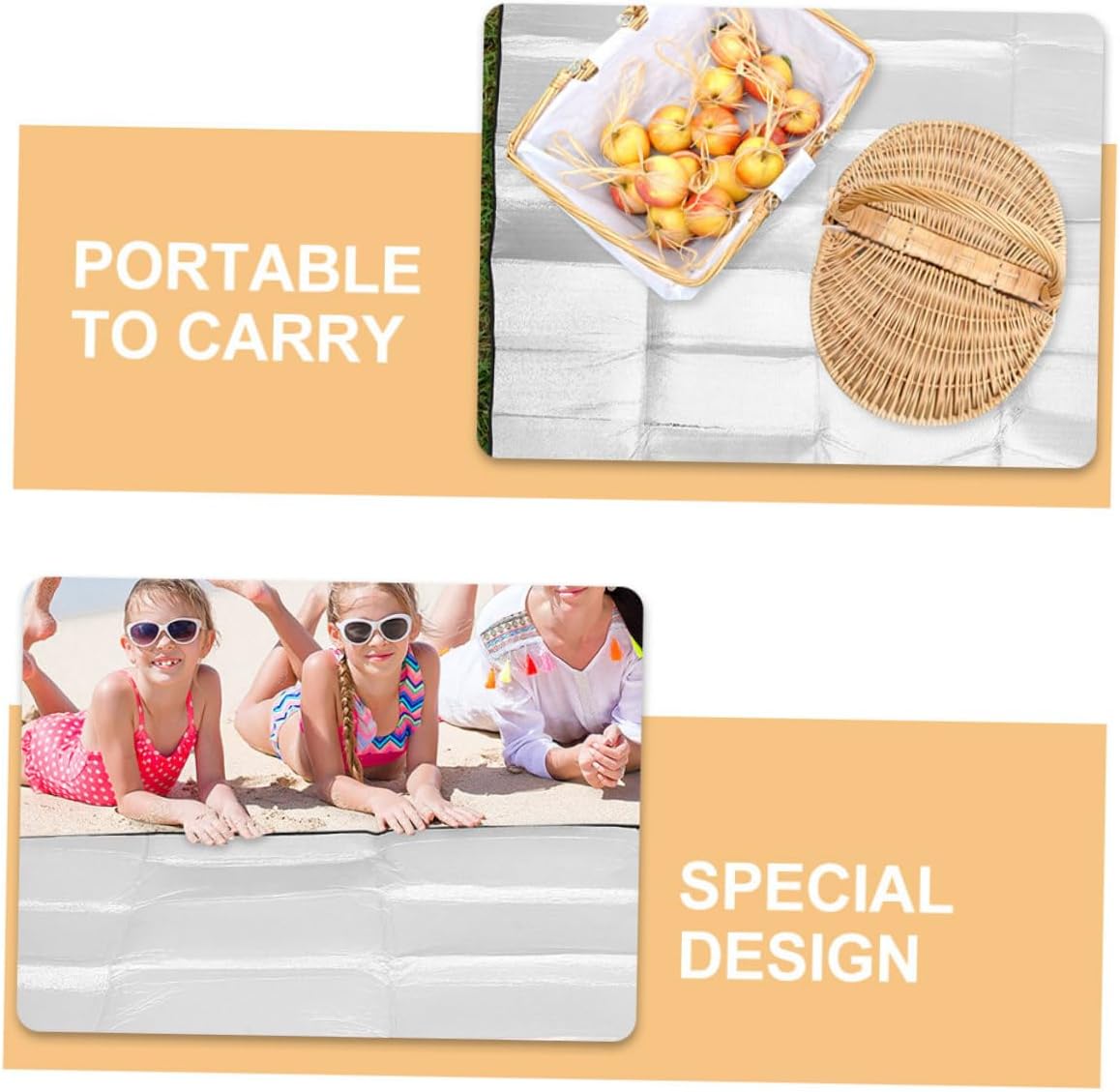 Picnic Rug Outdoor Mat Epe Foam Camping Sleeping Pad for Beach Park Hiking Sports Thick Foldable