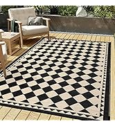 HUGEAR Outdoor Rug for Patios Clearance,Waterproof Mat,Large Outside Carpet,Reversible Plastic St...