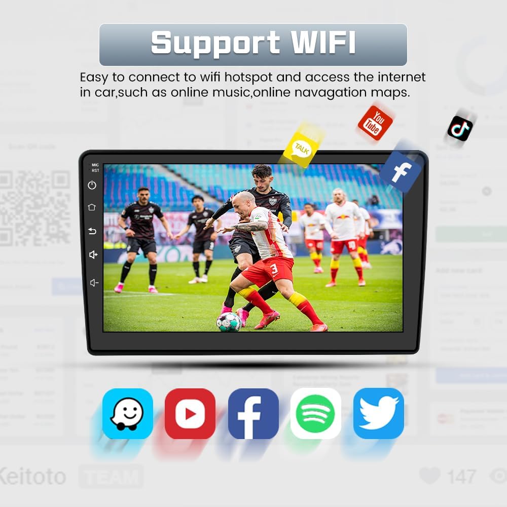 Car Radio Stereo Upgrade for Jeep Wrangler JK 2007-2018 Dodge Ram Android 13 with Wireless CarPlay Android Auto