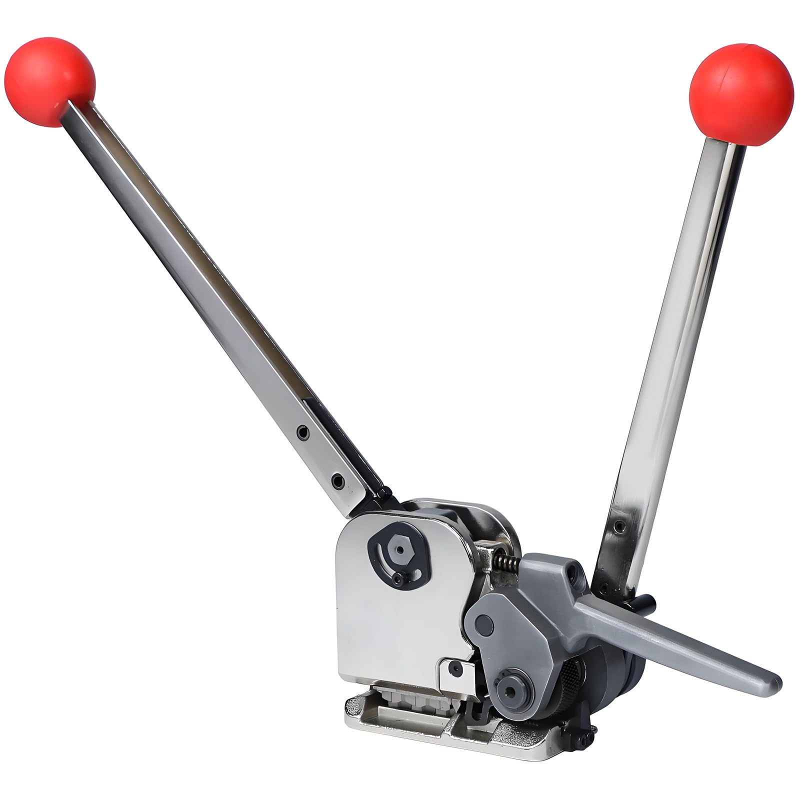 Herramienta de flejado de Acero combinada sin Sellos de Alta Resistencia, Manual 3 en 1 para Bandas metálicas de 1/2", 5/8" y 3/4", solución de Embalaje sin Hebillas para Madera, Acero y ALU