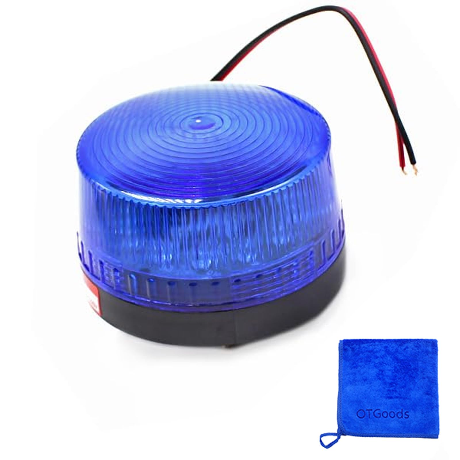 Amazon.co.jp: LED 点滅灯 パトランプ ブルー 青色 AC 100V 警告灯