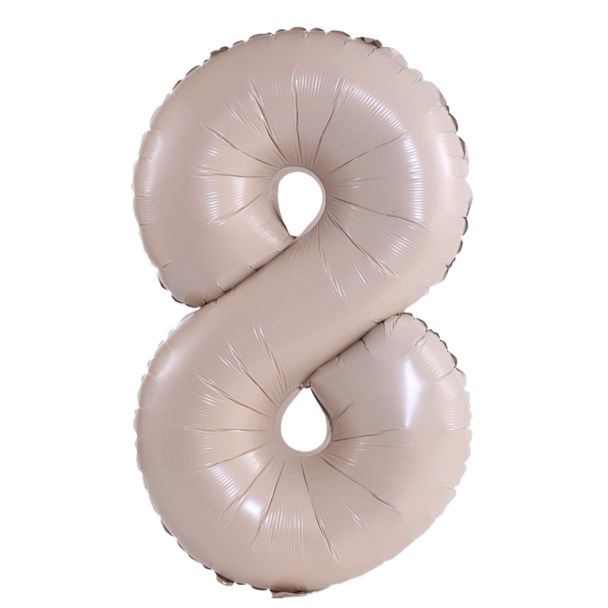 YPSelected 32 Inch Large Foil Helium Number Balloon Birthday Wedding Party 0-9 (Cream, 8)