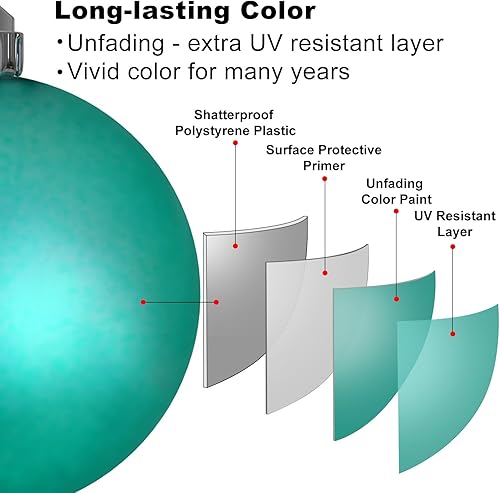 Vista 128 de 18 esferas medianas decorativas navideñas para árbol de Navidad, inastillables, para colgar, color púrpura, 2.5 pulgadas, paquete de 18