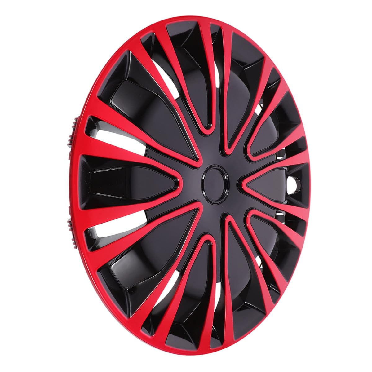 Copricerchi per Auto da 16 Pollici in Pp Rosso Installazione Fai-da-te e Protezione per Mozzo Ruota
