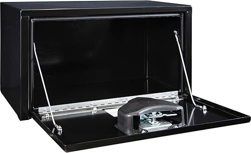 Vista 60 de Buyers Products 1704305 - Caja de acero negro para debajo de la carrocería con cierre de asa en T bloqueable, 24 x 24 x 36 pulgadas, fabricada