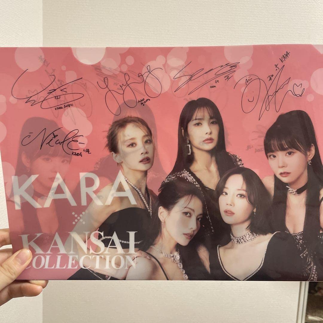 人気絶頂期のKARA初出場時の紅白出演記念の直筆サイン入りクリアファイル KARA サイン入りクリアファイル 人気絶頂期のKARA初出場時の紅白出演