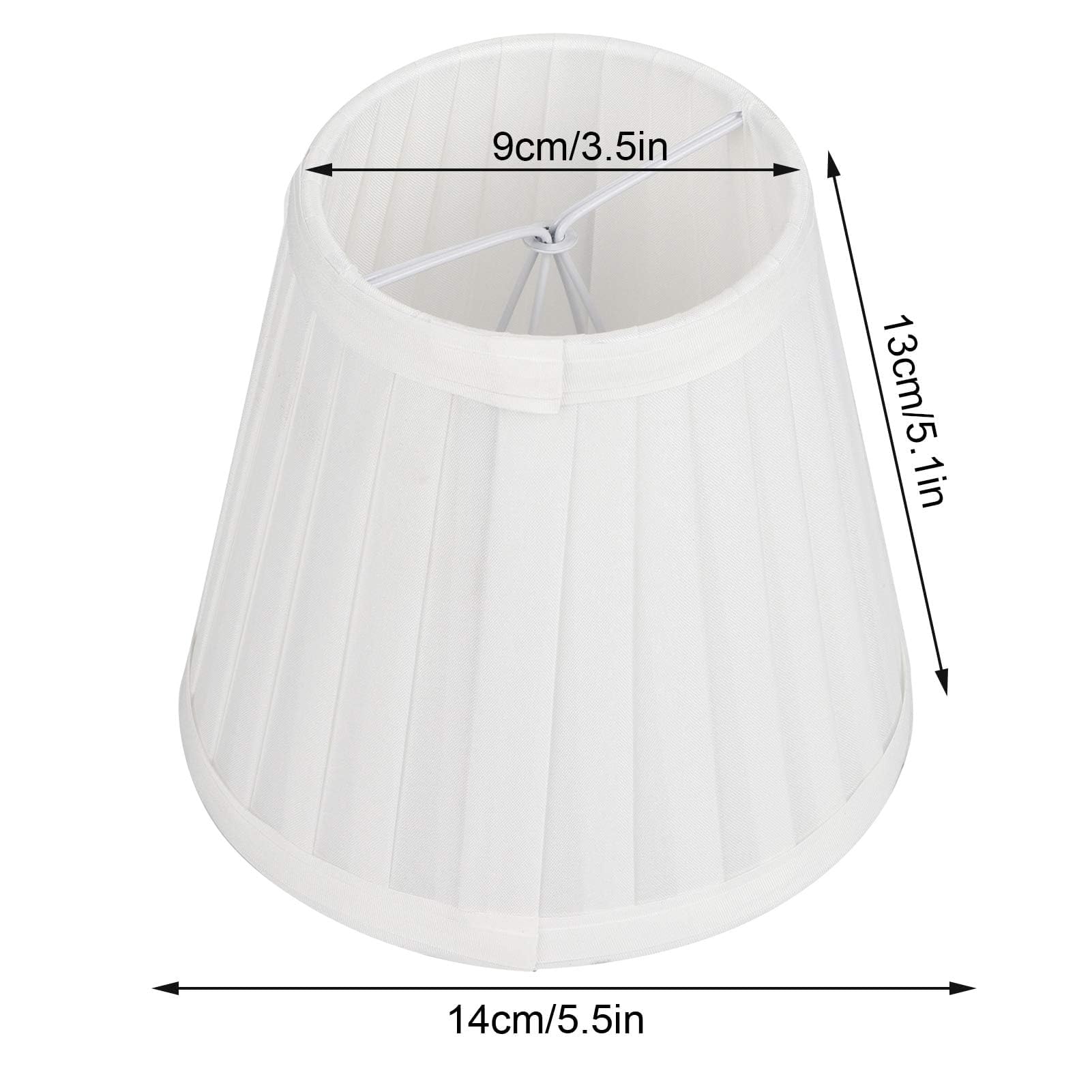 Paralume in Tessuto, Set di 6 Paralume per Lampadario a Barilotto Plissettato, Paralume Piccolo per Lampadine E14, moderna copertura della luce del pendente per Tavolo Lampada Da Parete