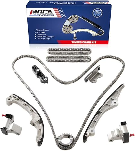 MOCA Kit de cadena de sincronización para Ford Taurus Edge y Mazda CX9 Mercury & Lincoln MKZ MKX 3.5L 3.7L V6 DOHC 24V Duratec Motor