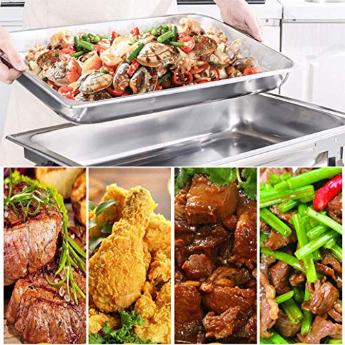 HSBAIS Speisenwärmer Buffetwärmer, 9 Quart Full Size Wärmebehälter Rechteckig Edelstahl Chafing Dish mit Deckel für… – Bild 3