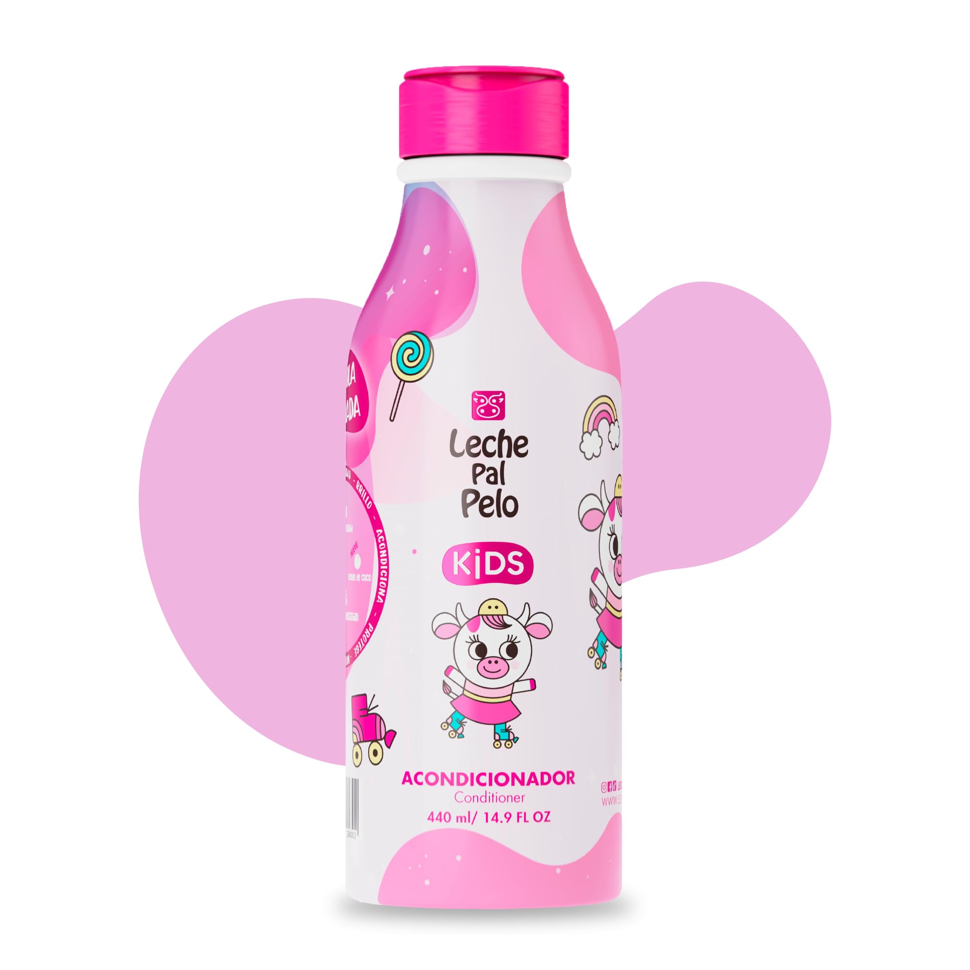 Leche Pal Pelo Kids - Conditioner with Coconut Oil, Jojoba Oil, Vitamin E - Easy Detangling and Gentle Haircare - 14.9 oz