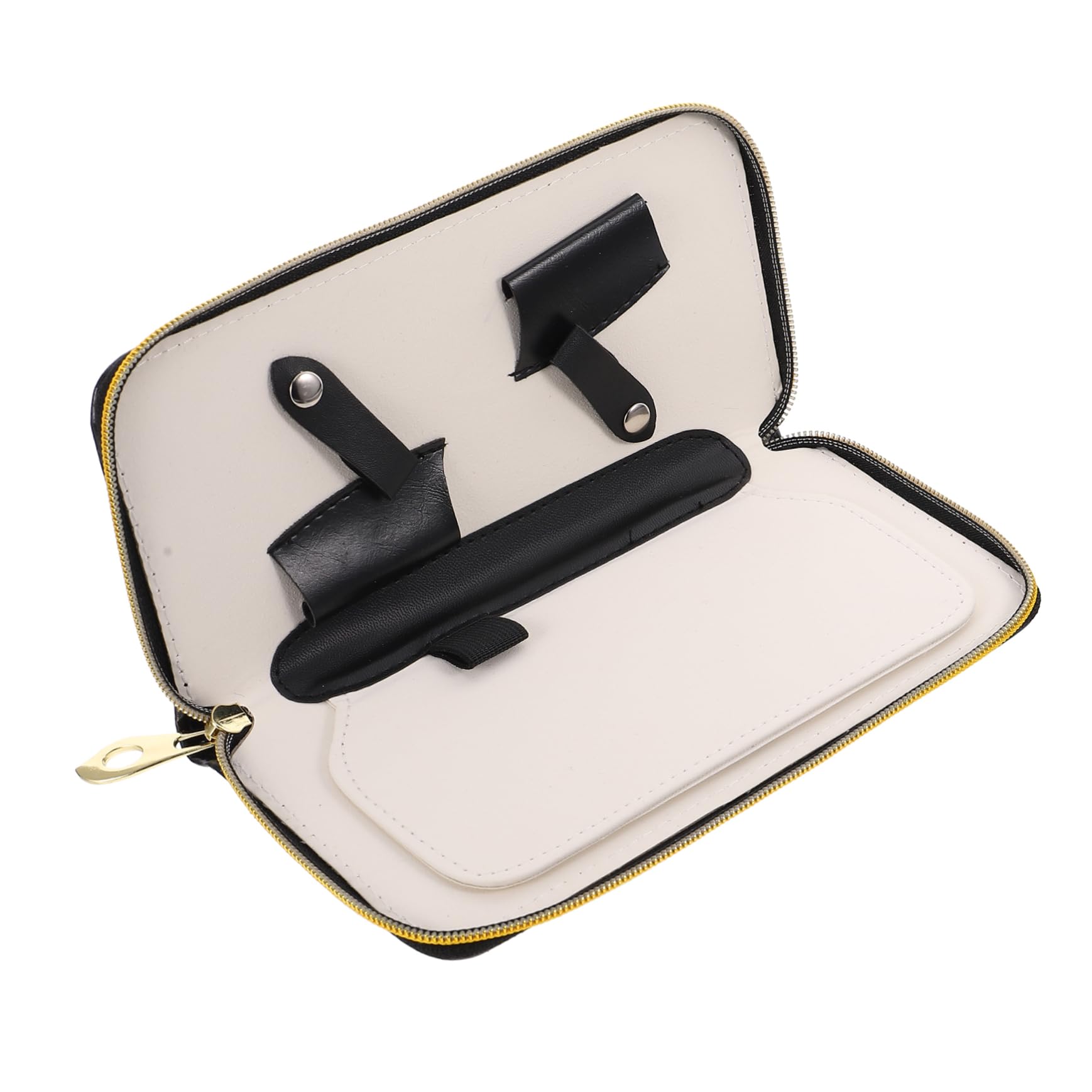 FOYTOKI Scissor Leather Pouch Hairdressing Grooming Bag Barber Salon Tool Organizer