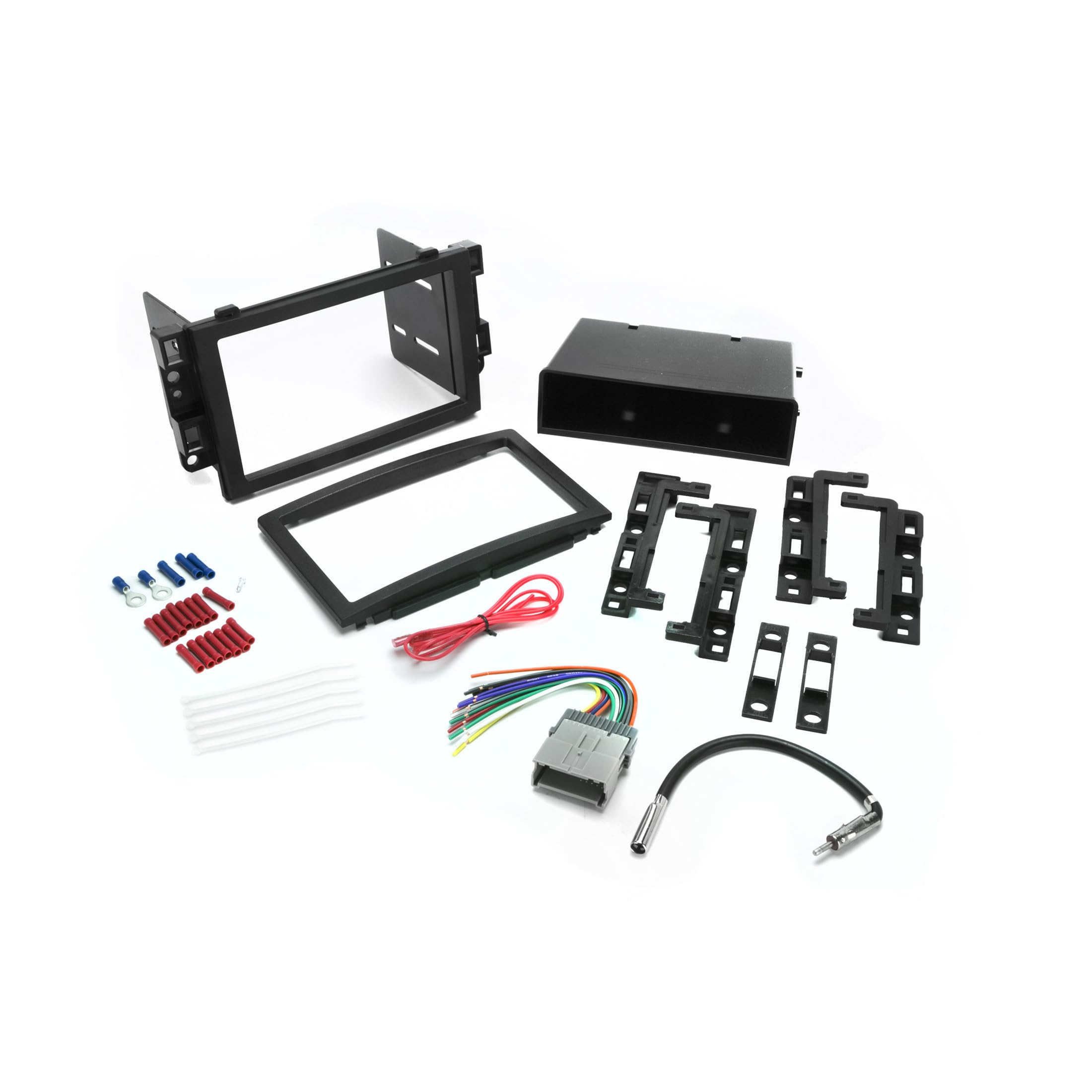 ICGM12BN Double DIN Radio Install Dash Kit Compatible with Select 2004-09 Non-Amplified Chevrolet and Pontiac Vehicles - Complete Car Stereo Installation Kit - See Vehicle Fit Guide in Images