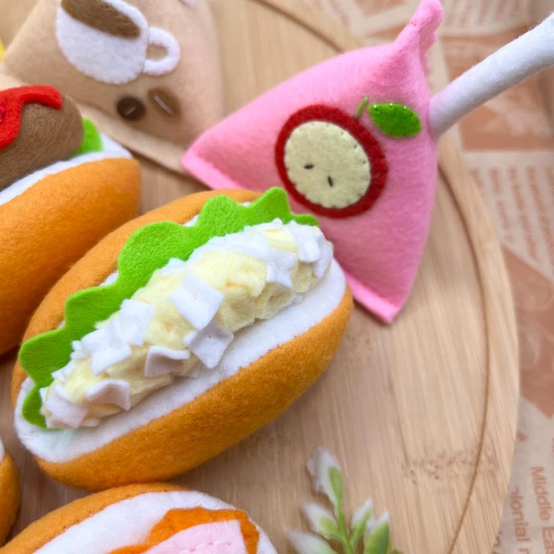 ☆フェルトおままごと☆ドリンクセット Amazon.co.jp: フェルトおままごと ロールサンド ドリンクセット