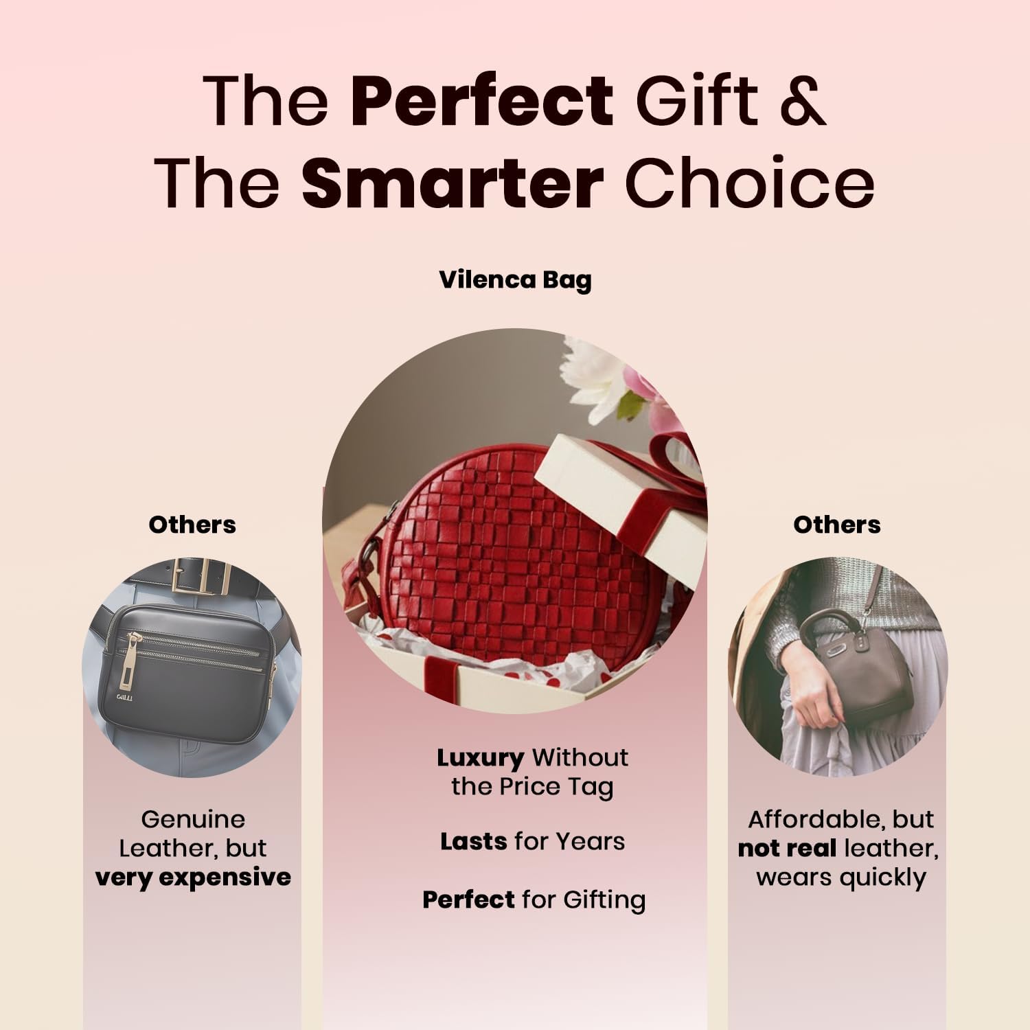 Genuine Leather Round Crossbody Bags For Women, Sling Bag For Women Crossbody Purse Trendy Casual - Image 9