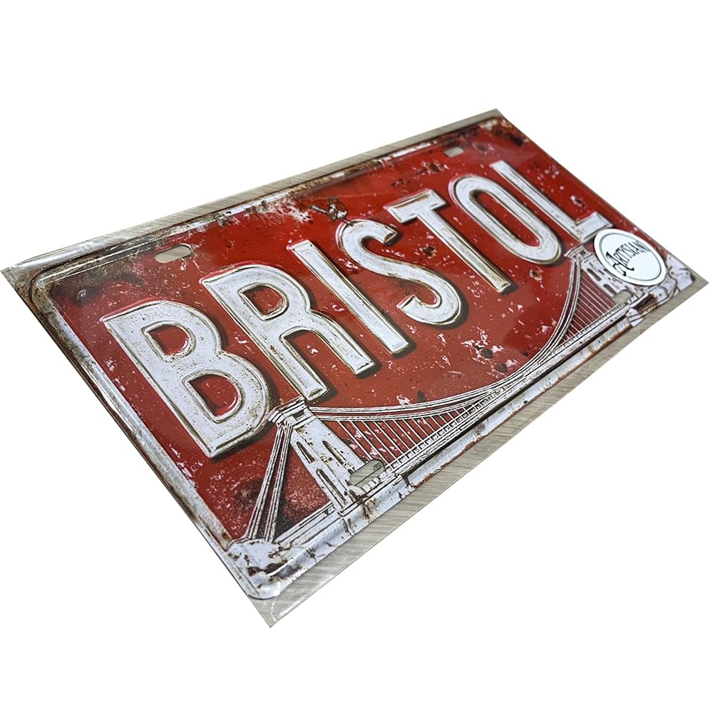 Gingiero Bristol001 Artysian Bristol Vintage Metal Sign Clifton Suspension Bridge Wall Plaque