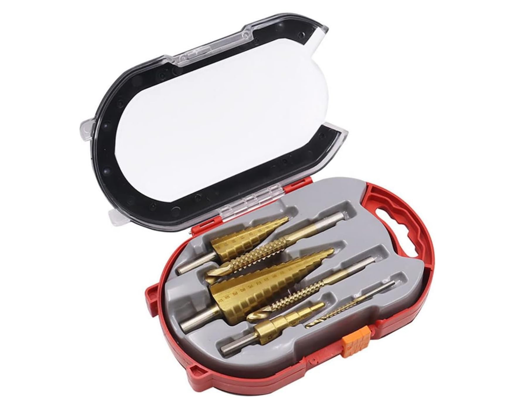 6 Pcs Titanium Coated Drill Bit Set, Including 3 Sizes of Step and Twist Drill Bits for Metalworking, Woodworking, Hole Drilling BOGA