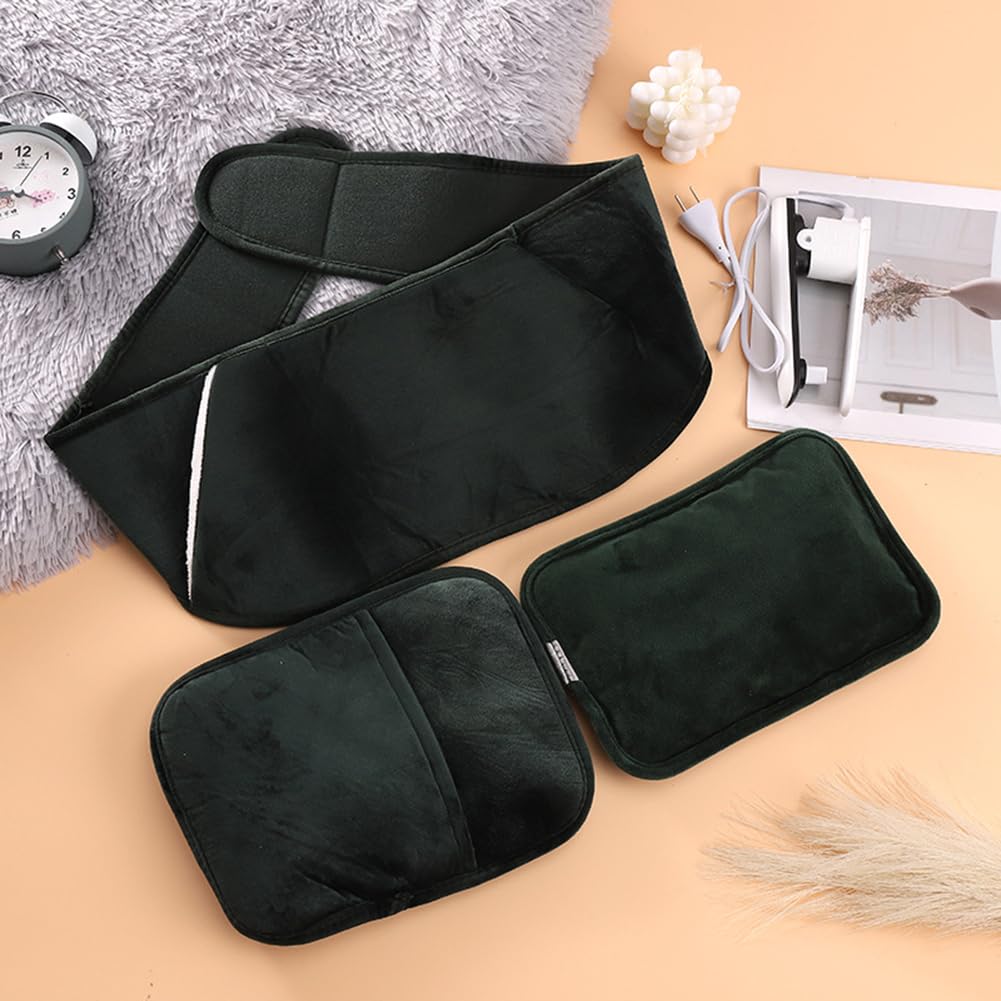 Bolsa de agua caliente eléctrica recargable con cinturón y funda suave | Mini bolsa de agua caliente eléctrica portátil,automático de temperatura,cólicos menstruales,durante el invierno