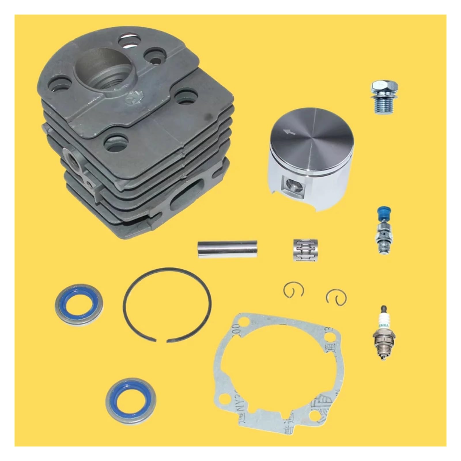 Dingmao Kit de pistón de cilindro 505341305 Compatible con motosierra Rancher Hus 50 50 503168301