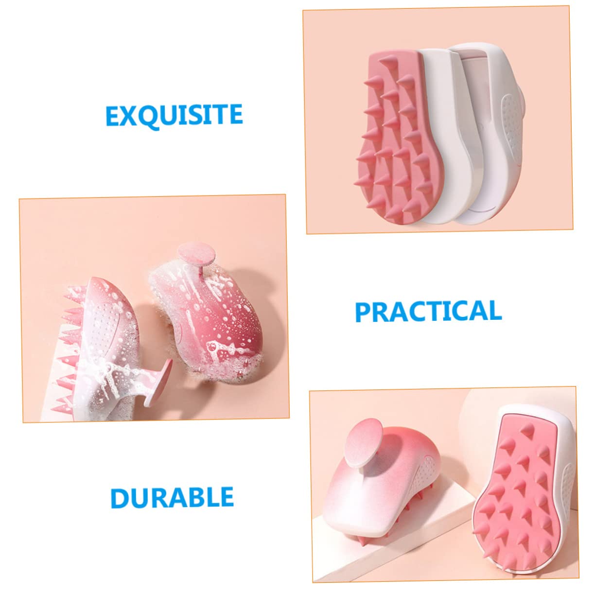 CALLARON 4stücke Kopfmassagebürste Für Effektives Haarwaschen Und Kopfhautmassage Tragbare Shampoo-bürste Ergonomisches Design Für Täglichen Gebrauch Fördert Die Blutzirkulation Und
