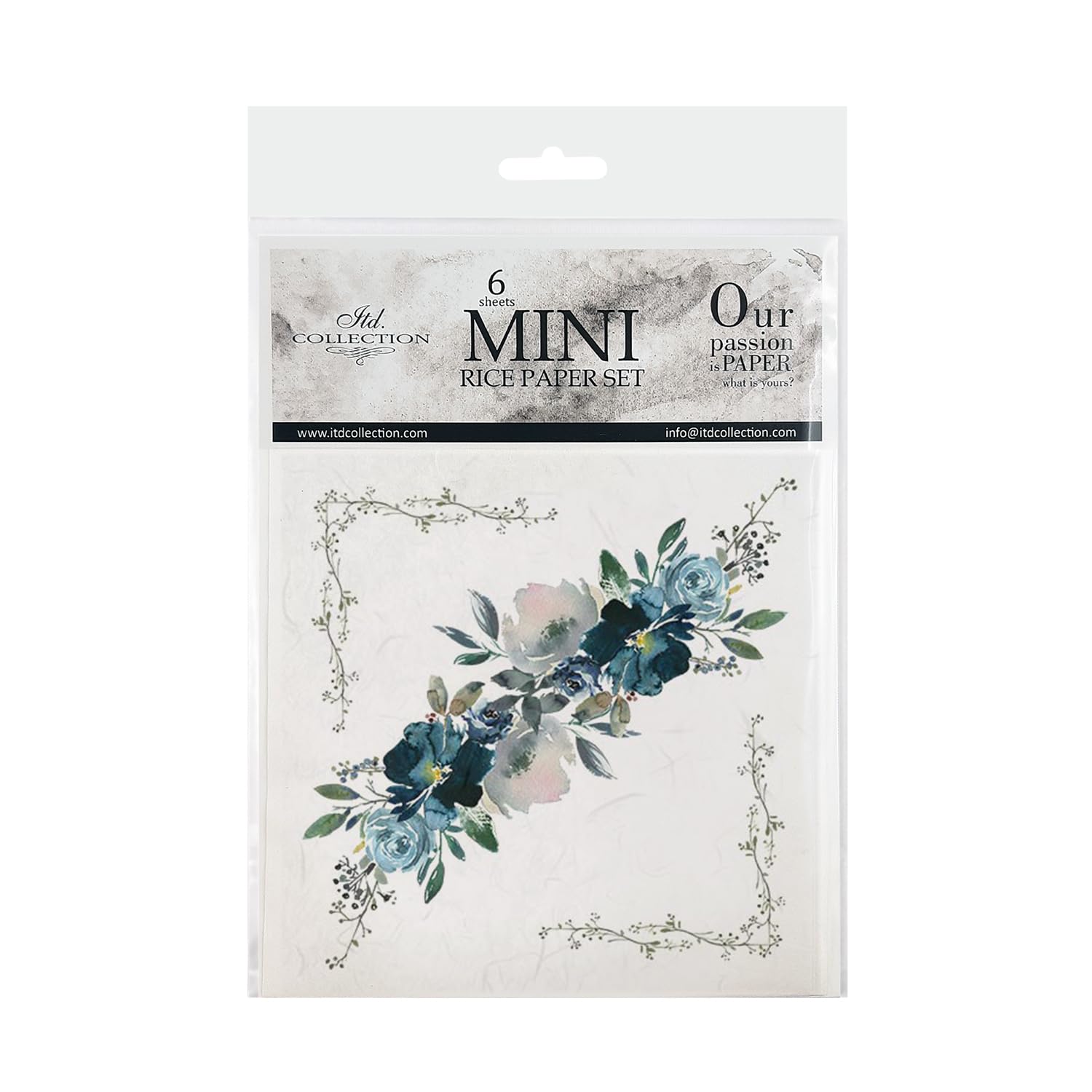 ITD Collection - Mini Rice Paper Creative Set 14.8 x 14.8 cm (6 Sheets), Decoupage Rice Papers for Crafts, Paper for Decoration, Multicoloured (RSM018), The Elven Valley