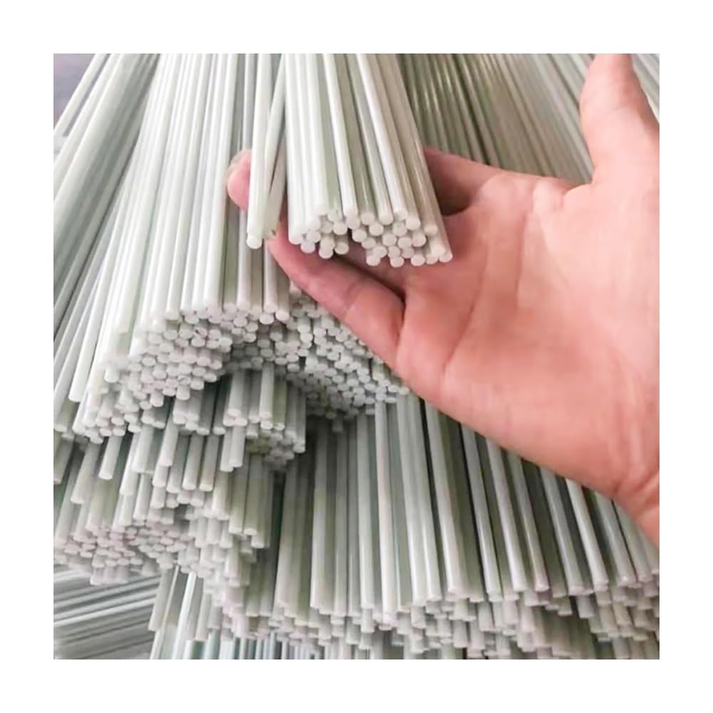 Lot de 10 tiges en fibre de verre blanches haute résistance – Diamètres: 1,5mm et 2mm, longueurs: 1500mm, 3000mm et 4000mm, for travaux manuels et maquettes.(1.5x1500mm)