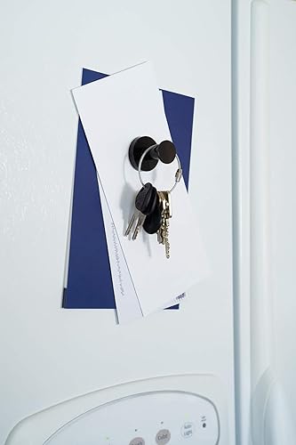 Miniatura 7 de Mavoro Ganchos magnéticos fuertes para colgar abrigos y bolsas. Juego de 2 ganchos magnéticos negros resistentes, 52 imanes de tierras raras de