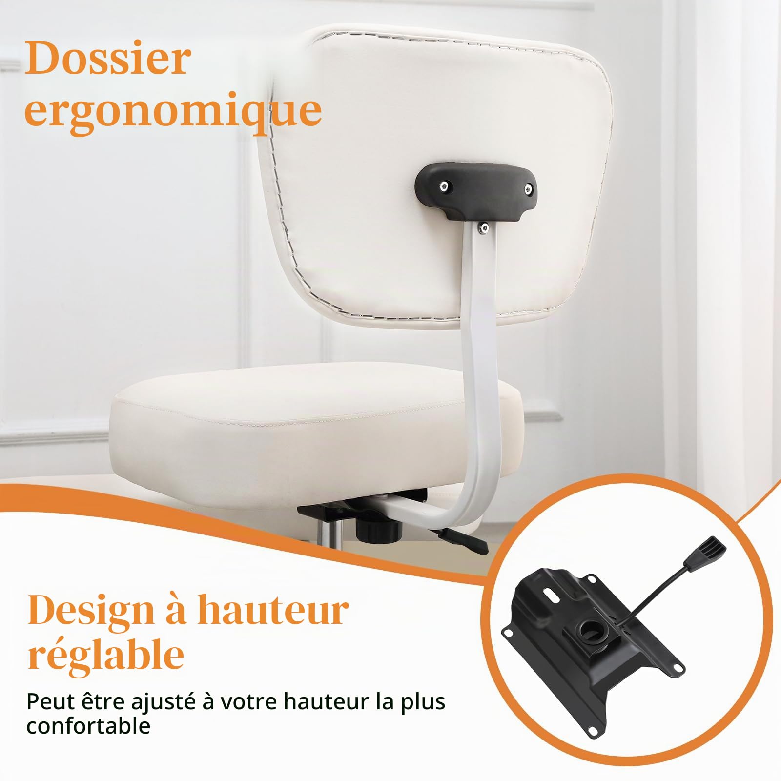 Chaise de méditation ergonomique pour plusieurs positions assises, chaise ADHS avec support lombaire et roulettes, hauteur réglable, chaise genoux parfaite pour les amateurs de yoga, chaise