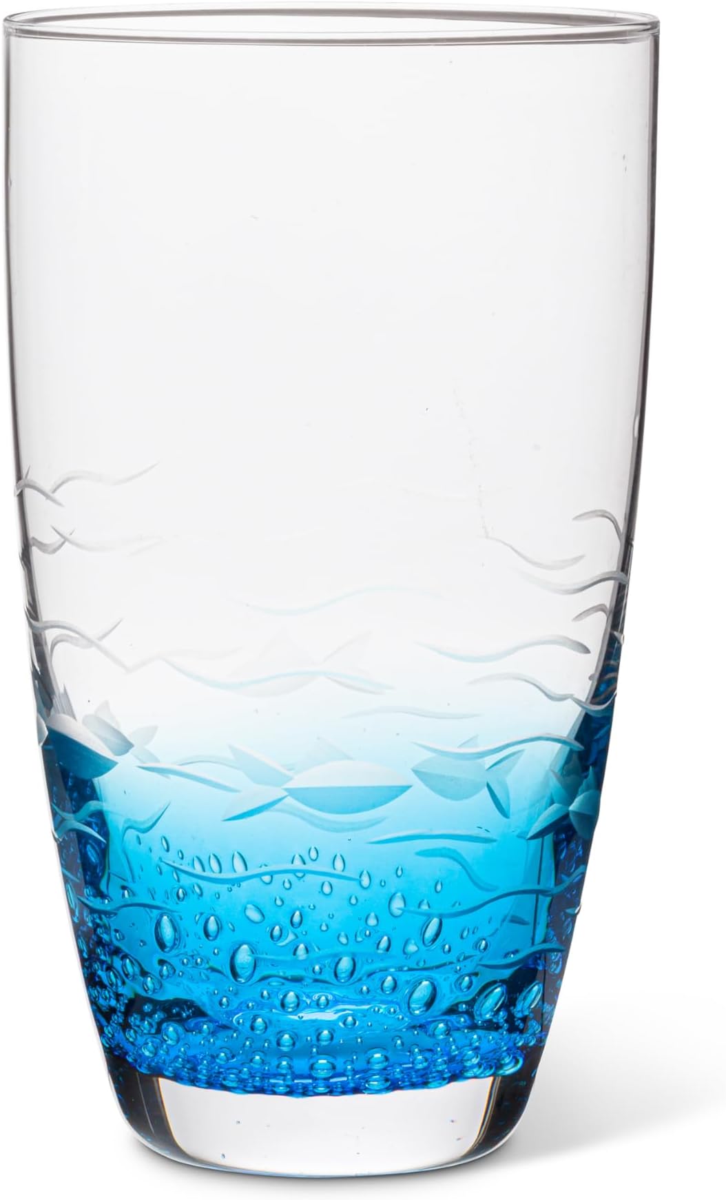 Glass Ball High Cut Fish, Blue