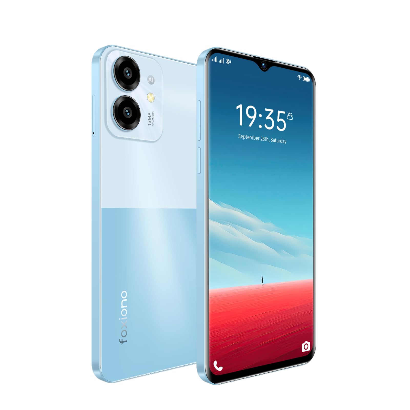Telefoon zonder contract, 4G LTE Android-telefoon, 6,52 inch scherm